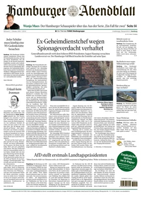 Cover of Hamburger Abendblatt (Hamburg)