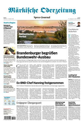 Cover of Markische Oderzeitung Erkner