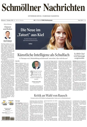 Cover of Ostthuringer Zeitung (Schmolln)