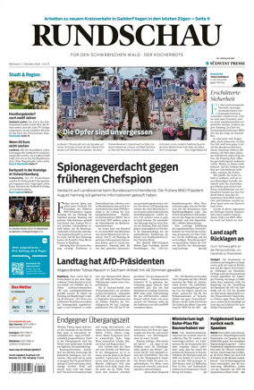 Cover of Rundschau fur den Schwabischen Wald – Der Kocherbote