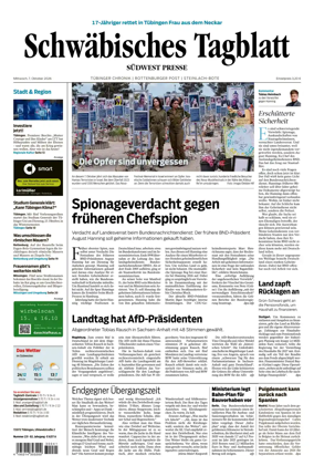 Cover of Schwabisches Tagblatt - Tubinger Chronik
