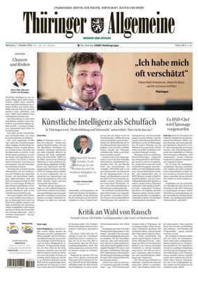 Cover of Thuringer Allgemeine (Apolda)