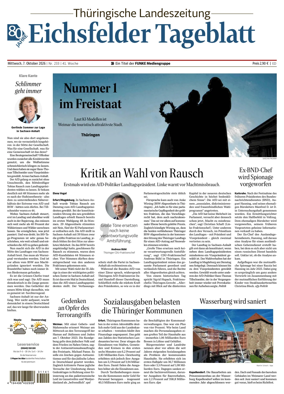 Cover of Thuringische Landeszeitung (Eichsfeld)