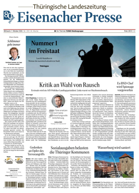 Cover of Thuringische Landeszeitung (Eisenach)