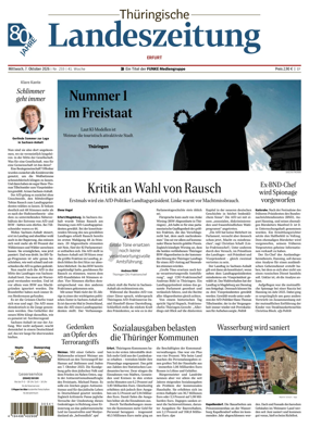 Cover of Thuringische Landeszeitung (Erfurt)