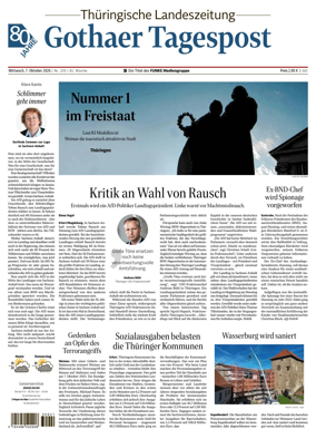 Cover of Thuringische Landeszeitung (Gotha)