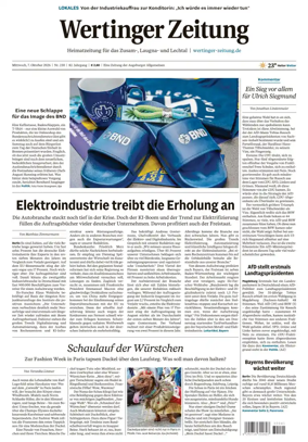 Cover of Wertinger Zeitung