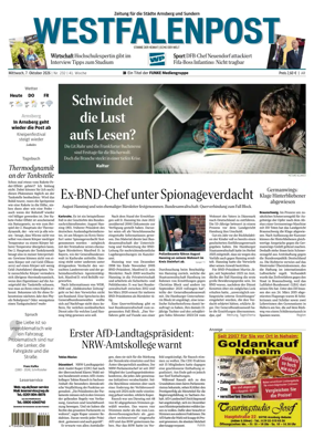Cover of Westfalenpost (Arnsberg)
