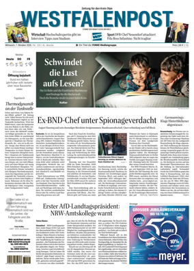 Cover of Westfalenpost (Olpe)