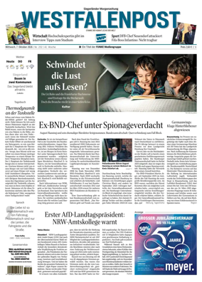 Cover of Westfalenpost (Siegen)