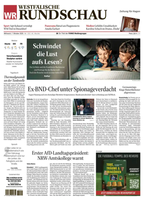 Cover of Westfalische Rundschau (Hagen Hohenlimburg)