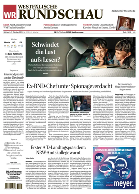 Cover of Westfalische Rundschau (Meschede)