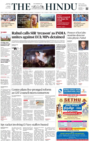 Cover of The Hindu (Madurai)