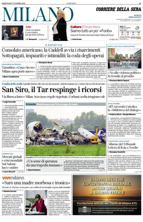 Cover of Corriere della Sera (Milano)