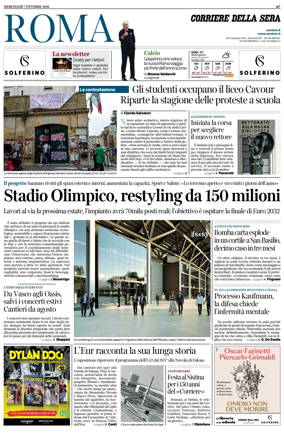 Cover of Corriere della Sera (Roma)