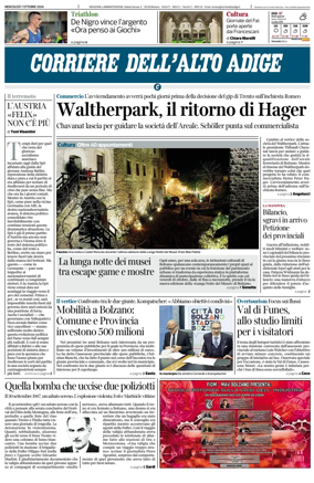 Cover of Corriere dell'Alto Adige