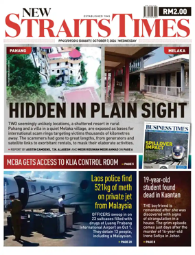 Cover of New Straits Times