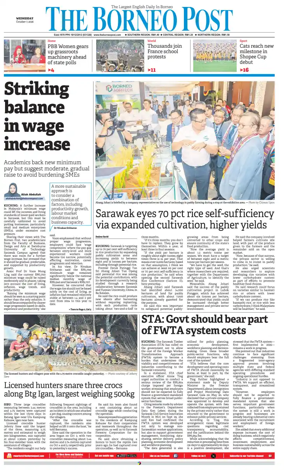 Cover of The Borneo Post (Sarawak)