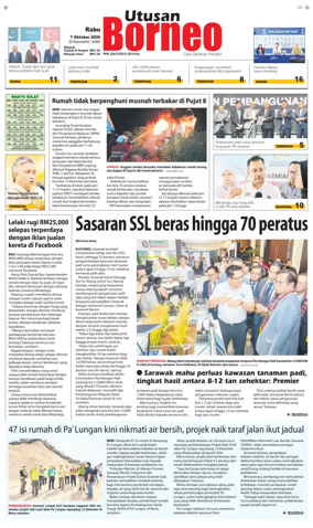 Cover of Utusan Borneo (Sarawak)