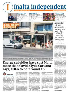 Cover of Malta Independent