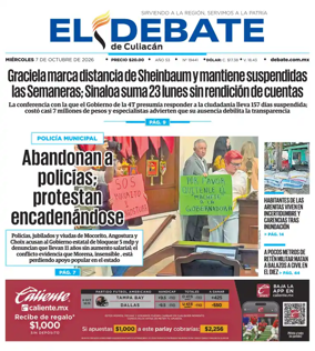 Cover of El Debate de Culiacan