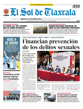 Cover of El Sol de Tlaxcala