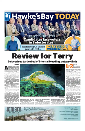 Cover of Hawke's Bay Today