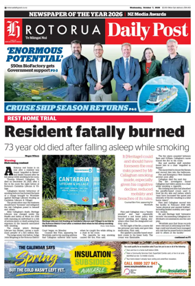 Cover of Rotorua Daily Post
