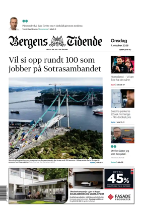 Cover of Bergens Tidende