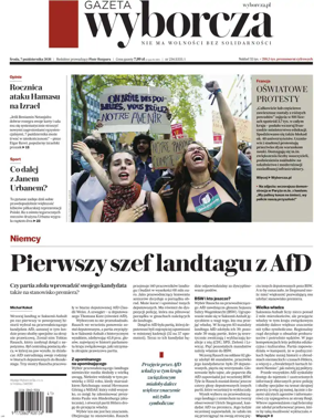 Cover of Gazeta Wyborcza Stoleczna