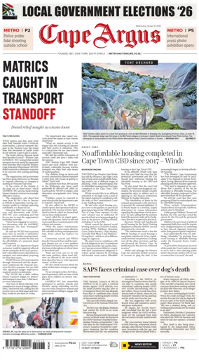 Cover of Cape Argus (PM Edition)