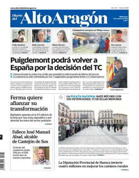 Cover of Diario del Alto Aragon
