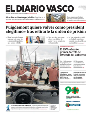 Cover of Diario Vasco (Capital)