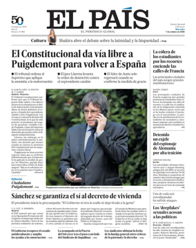 Cover of EL PAIS Euskadi