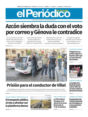 Cover of El Periodico Aragon