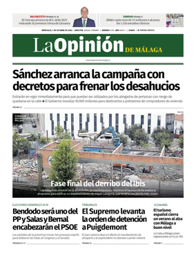 Cover of La Opinion de Malaga