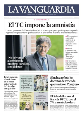 Cover of La Vanguardia