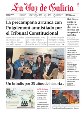 Cover of La Voz de Galicia (Arousa)