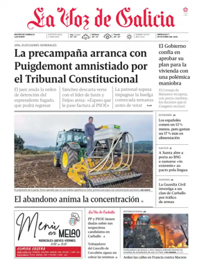 Cover of La Voz de Galicia (Carballo)