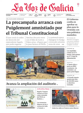 Cover of La Voz de Galicia (Deza)