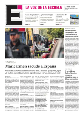 Cover of La Voz de Galicia (Ferrol) - La Voz de la Escuela