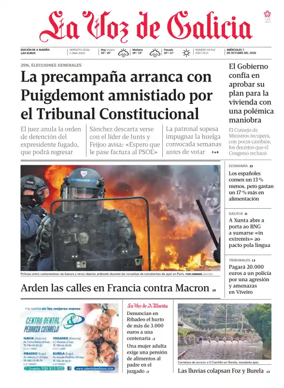 Cover of La Voz de Galicia (Viveiro)