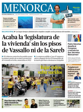 Cover of Menorca Diario Insular