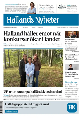 Cover of Hallands Nyheter