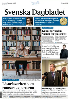 Cover of Svenska Dagbladet