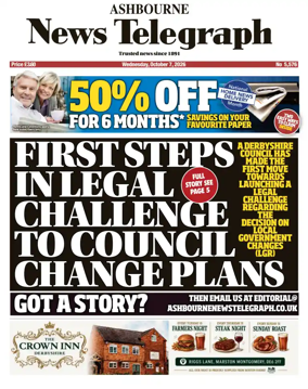 Cover of Ashbourne News Telegraph