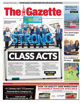 Cover of Blackpool Gazette