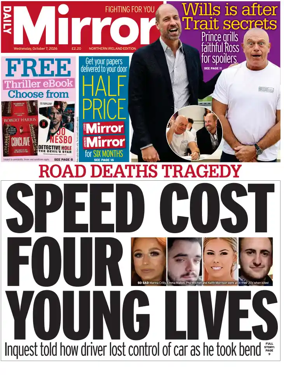 Cover of Daily Mirror (Northern Ireland)