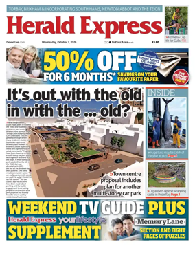 Cover of Herald Express (Torbay Brixham & South Hams Edition)