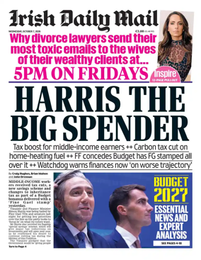 Cover of Irish Daily Mail